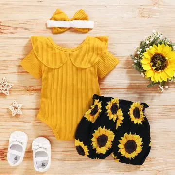 Baby girl clearance sunflower outfit