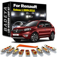 BADEYA 13Pcs Canbus LED Interior Dome Light Kit For Renault Koleos 1 2009 2010 2011 2012 2013 2014 2015 2016 Car Bulbs No Error