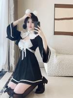 Halloween Chinese style classical cheongsam pure desire uniform cosplay sexy nightclub maid costume role play suit