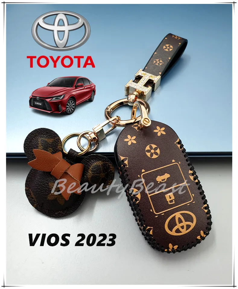 🔥 Ready Stock 🔥Toyota New VIOS 2023 Leather Remote Key Cover Protector case  LV