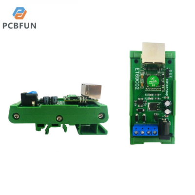 pcbfun RS485 Modbus RTU TCP ไปยังเครือข่ายอีเทอร์เน็ตเซิร์ฟเวอร์ไคลเอ็นต์ UDP TCP MQTT เซิร์ฟเวอร์พอร์ตตัวแปลงสัญญาณอนุกรมสำหรับกล้อง PTZ PLC