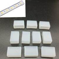 100pairs/Lot 12mm Silicone End Cap For 10mm 5050 5630 IP67 IP68 LED Tube Strip With 2 pin Hole