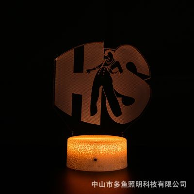 [COD] Cross-border well-known star singer dancer creative gift colorful night light touch remote control bedside