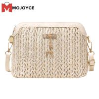 MOJOYCE แฟชั่นฟางผู้หญิง C Rossbody กระเป๋า Boho ชายหาดไหล่ของ Messenger ซิปกระเป๋าถือ