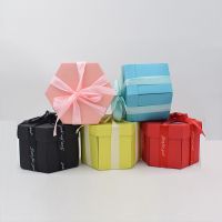 MINIMUM EMPATHY73MI1 DIY Handmade Scrapbook Gift Package Valentines Day Surprise Explosion Box Photo Album Hexagon Box