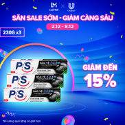 Combo 3 Kem Đánh Răng P S Bảo vệ 123 Than Hoạt Tính 230g