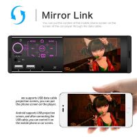 Mirror Link Car Radio 1 Din 4.1 Inch Touch Screen MP5 Video Player Bluetooth USB TF Aux Mic Input ISO Audio System Head Unit Z1