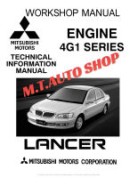 คู่มือซ่อมรถ Mitsubishi lancer Cedia New Lancer เครื่องยนตร์  4G18  Sevice Manual  148 หน้า