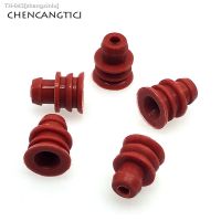 ❂ 100 Pcs Automotive Connector Waterproof Rubber Seal Red Super Wire Seals For 3.5MM Auto Plug