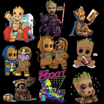 【YF】✽  Groot Iron on Patches for Clothing Sweatshirt Applique Transfer Kids Custom