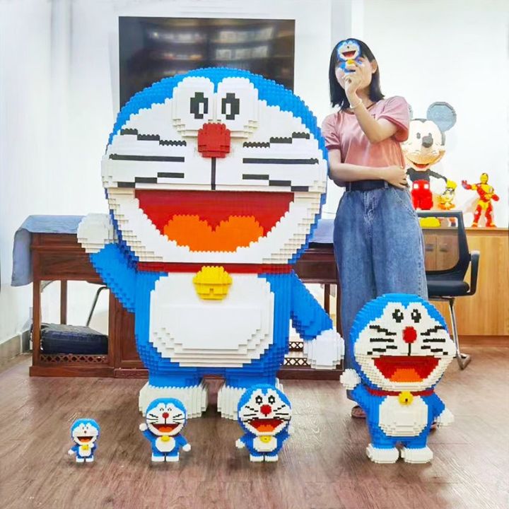 Mô hình lắp ráp Doremon thần tài Đồ chơi xếp hình Lego Doraemon cỡ lớn   Tặng búa  MixASale