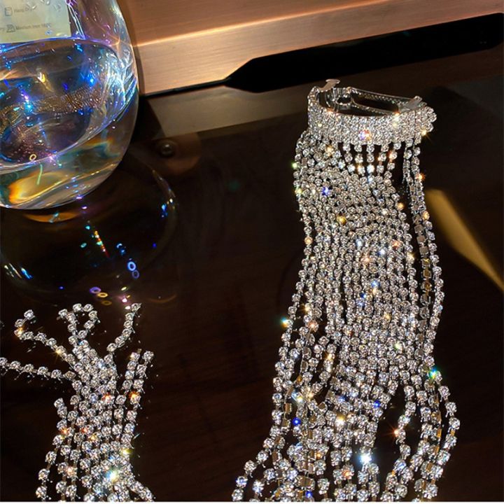 yf-fyuan-shine-full-rhinestone-hairpins-for-women-bijoux-long-tassel-crystal-hair-accessories-wedding-banquet-jewelry