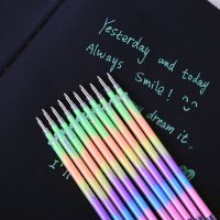 ปากกาเน้นข้อความแบบเติมรุ้งหลากสี20ชิ้นปากกาหมึกเจลเติมหมึกเรืองแสงสำหรับการวาดภาพวาดนักเรียน