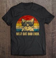 Tshirt Men Vintage Version Daddy Cat Best Funny Design Tops T-shirt Hop Tshirt Neckline Cotton Summer 100% Cotton