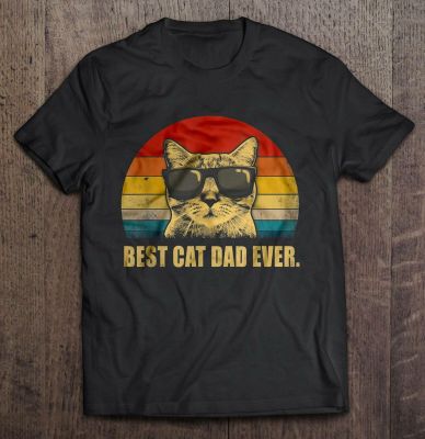 Tshirt Men Vintage Version Daddy Cat Best Funny Design Tops T-shirt Hop Tshirt Neckline Cotton Summer 100% Cotton