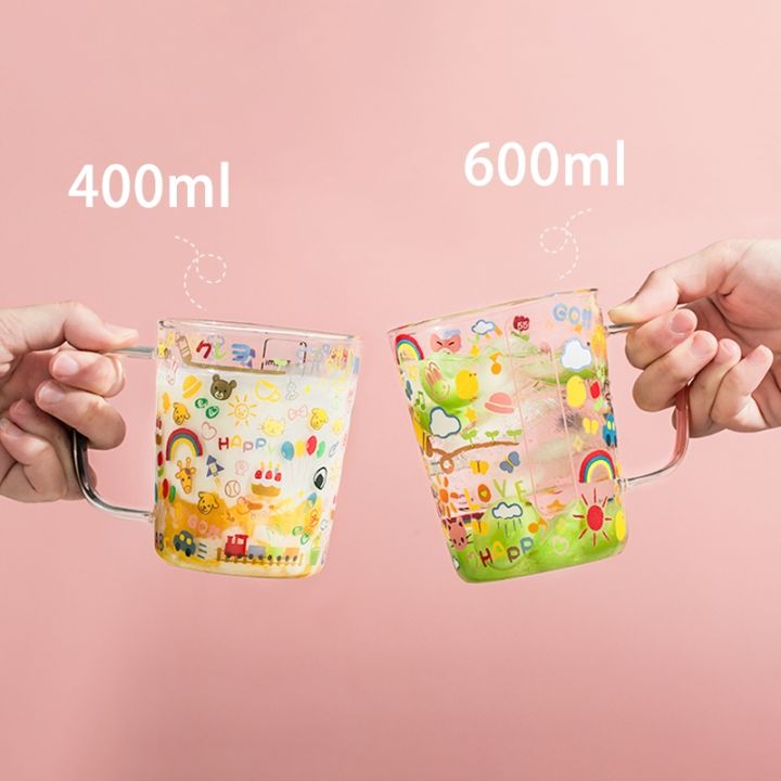 400-600ml-scale-glass-mug-breakfast-mlik-coffe-cup-household-couple-water-cup-cartoon-pattern-drinkware-tool