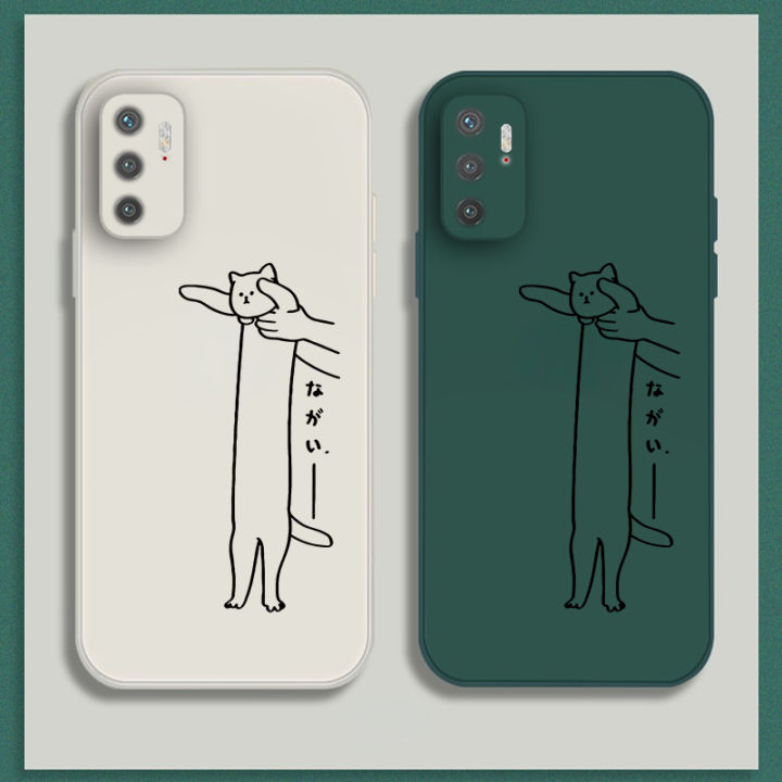 เคส-redmi-note-10t-5g-case-เคสซิลิโคนเหลวแมวขี้เกียจการ์ตูนน่ารัก-flocking-ฝาครอบโทรศัพท์ป้องกัน