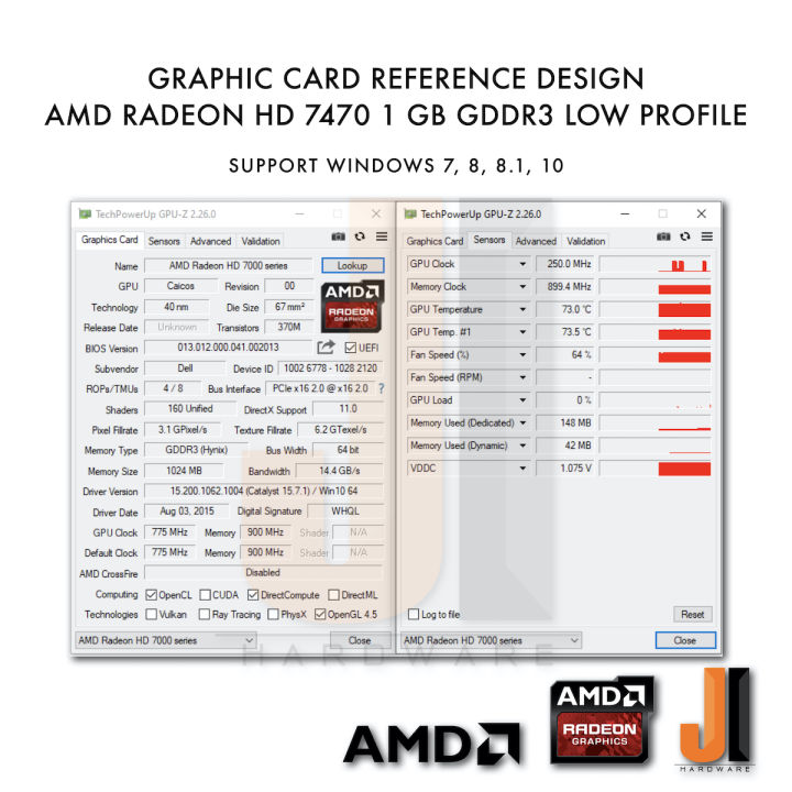 amd-radeon-hd-7470-1gb-64-bit-gddr3-low-profile-oem-มือสอง