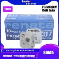 Renata คงทน SR516SW 317 10ชิ้น D317 SR62 V317แบตเตอรี่ออกไซด์แบตเตอรี่เงิน