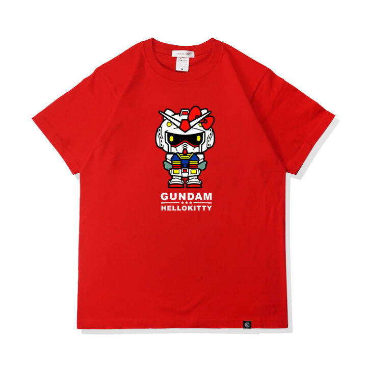 เสื้อยืดแขนสั้น-hello-kitty-gundam-ใหม่