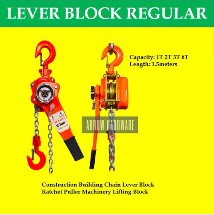 1T 2T CHAIN BLOCK LEVER BLOCK RATCHET PULLER LEVER CHAIN HOIST MANUAL