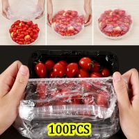 50Pcs Disposable Food Cover Food Grade Kitchen Refrigerator Fruit Vegetable Preservation Plastic Stretch Wrap Cap for Dish Bowls