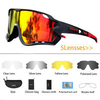 New Kapvoe Polarized Sports Men Cycling Sunglasses Road Cycling Glasses Mountain Bike Riding Goggles Eyewear Women Glasses 5Lens