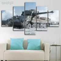 Canvas 5ชิ้น Tiger II World War 2ถังผ้าใบภาพแขวนโปสเตอร์ศิลปะพิมพ์บนผนัง HD Print Room ภาพตกแต่งไม่มีกรอบการตกแต่งบ้าน