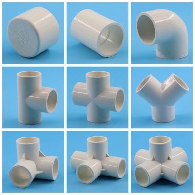 ☬ 20/25/32mm White PVC Pipe Fittings Straight Elbow Tee Cross Connector Water Pipe Adapter 3 4 5 6 Ways Joints
