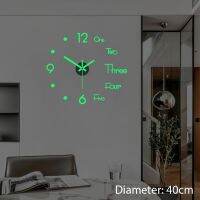 Creative Frameless 3D Luminous Wall Clock Silent DIY Digital Clock Wall Stickers Clocks For Home Living Room Office Wall Decor