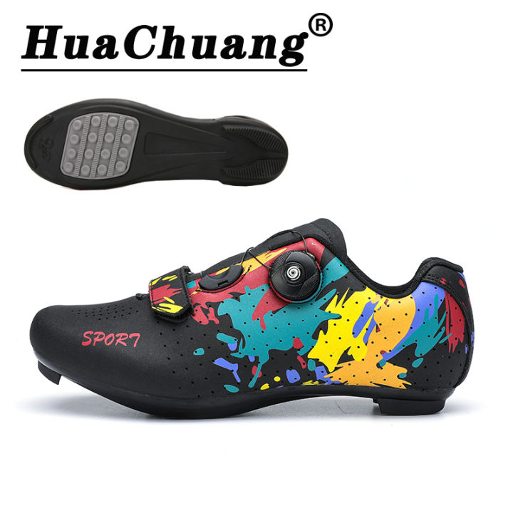 HUACHUANG 2021 New Cycling Shoes Men MTB Sneakers Mountain Bike Shoes SPD  Cleats Road Bicycle Shoes Sports Outdoor Training Bicycle Sneakers |  