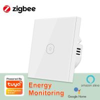 △ Zigbee Light Switch Controller Tuya Smart Home Devices Wall Touch Off 220v Power Monitor With Smart Life Alexa Accessories Goolg