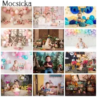 Mocsicka 1st Birthday Party Photography Background Newborn Kid Portrait Photo Wallpaper Cake Smash Studio Photography Props