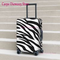 Zebra Design Suitcase Cover Black And White Stripes Cruise Trip Protector Vacation Practical Luggage Supplies