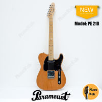 Paramount PE210 กีต้าร์ไฟฟ้า ทรง Tele ไม้ Alder Wood 22 เฟร็ต ปิ๊กอัพแบบซิงเกิ้ลคอยล์ แถมฟรี!! สายกีต้าร์ไฟฟ้าสำรอง 1 ชุด+ปิ๊กกีต้าร์+ประแจ