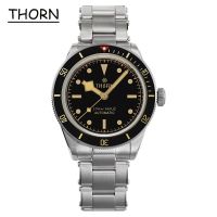 THORN BB58 Luxury นาฬิกาข้อมือสำหรับผู้ชาย39มม.Vintage Diver NH35Movement อัตโนมัติ Mechanical Sapphire คริสตัล20ATM กันน้ำ C3 Luminous