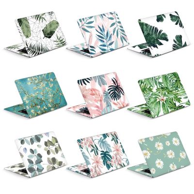 Universal Botany Cover Laptop Stickers Skins 2pcs 13.3"14"15.6"17.3" Vinyl Skin Leaf Decorate Decal for Macbook /Lenovo/Asus/Hp Keyboard Accessories