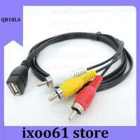 ixoo61 store 5ft 1.5m USB A Female to 3 RCA male plug to usb AV Video connector Cable Lead converter PC TV Aux Audio adapter