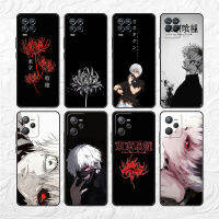 Japanese Anime Tokyo Ghoul Japan Suave Black Case For Realme 8 GT Neo 2 8i C21y 7 9 6 C35 C12 XT C11 GT2 Pro tpu Phone Cover Replacement Parts