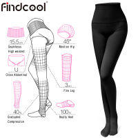 Findcool Compression Pantyhose 23-32 mmHg for Women Stockings Prevent Varicose Veins Release Fatigue Edema Opaque