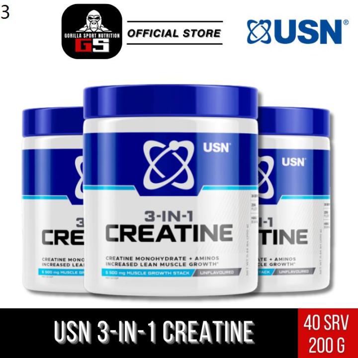 Usn Creatine Monohydrate 3 In 1 Creatine Monohydrate Aminos 200g Lazada 