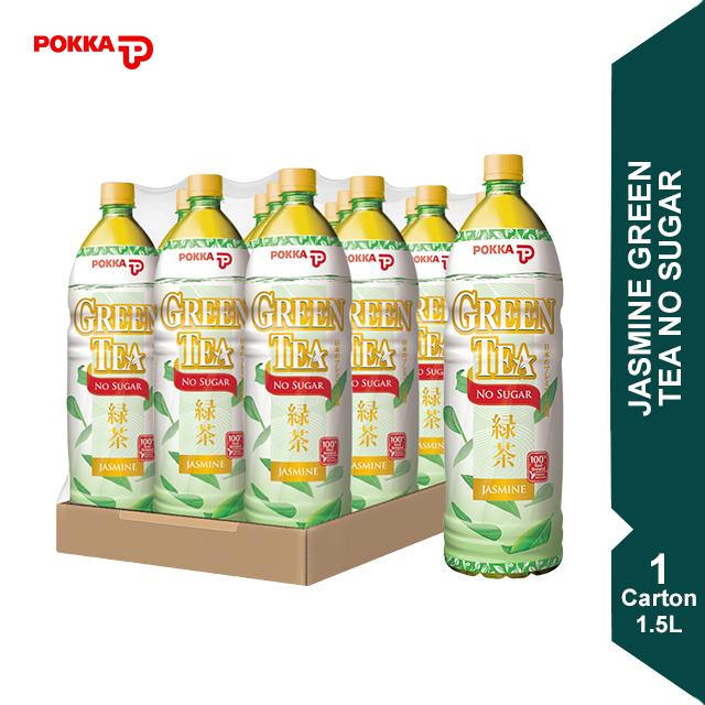 Pokka Jasmine Green Tea No Sugar 1 Carton (12 x 1.5L) [KL & Selangor Delivery Only] Lazada