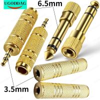 3.5Mm ถึง6.5Mm 6.35Mm ตัวผู้กับอะแดปเตอร์เคเบิ้ลเสียง Feamle แจ็ค6.35 6.5แจ็คเสียบ3.5แจ็คสเตอริโอ AUX เครื่องแปลงเครื่องขยายเสียง