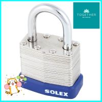 กุญแจสปริง SOLEX LAMINATED 40 มม. สีเงินPADLOCK SOLEX LAMINATED 40MM SILVER **หมดแล้วหมดเลย**