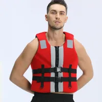 2022 Adult Neoprene Buoyancy Life Jacket Mens Water Sports Jet Ski Surf Crash Vest Fishing Swimming Reflective Life Jacket  Life Jackets