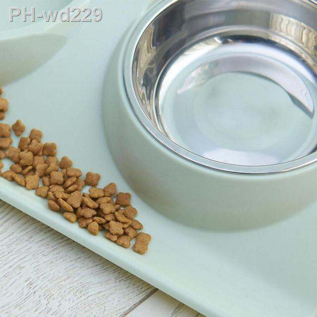 dual-bowl-design-stainless-steel-dog-cat-puppy-feed-food-water-dish-pet-supplies