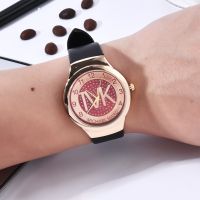 【July】 Foreign trade fashion watch brand ladies quartz cross-border digital face womens hot black leather