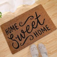 Brown Doormat 3D Decor Print Carpet Soft Flannel Non-Slip Doormats for Bedroom Porch