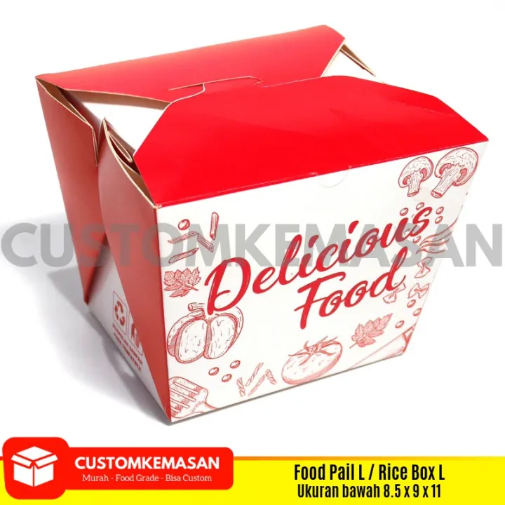 Foodpail L, Kemasan Rice Box, Box Foodpail, Box Rice Box, Dus Rice Box