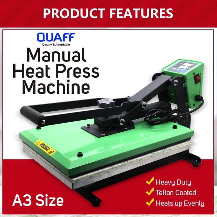 Quaff Manual Heat Press Machine Heavy Duty A4 A3 Size | Lazada PH